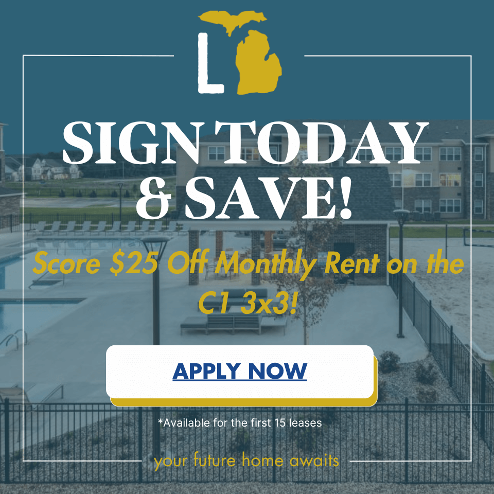 Sign today and save! Score $25 dollars off monthly rent on the C1 3x3!
